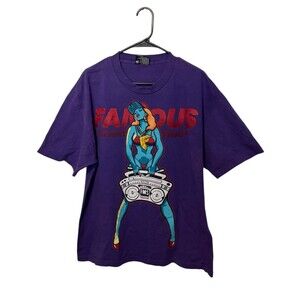 Vintage Famous Stars Straps Shirt Mens XL Purple Travis Barker Y2K Boombox Girl